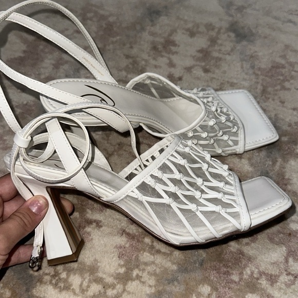 Sam Edelman Candice Sandal in Bright White womens heels size 9 - Picture 6 of 10